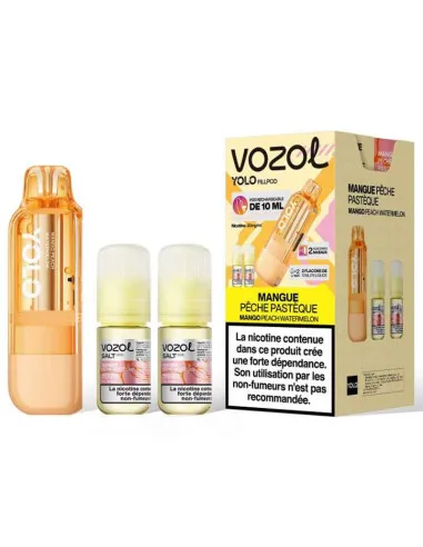 POD VOZOL YOLO 40K - MANGUE PÊCHE PASTÈQUE - Cigarettes électroniques