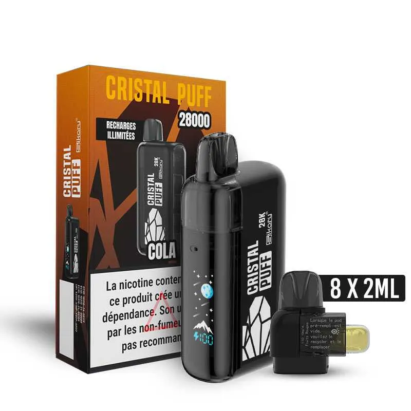 CRISTAL PUFF 28K - 20 MG - COLA - Cigarettes électroniques