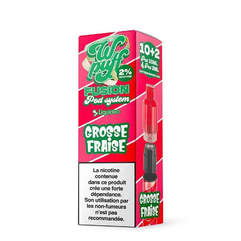 CARTOUCHE WPUFF FUSION 2.0 - 10 MG - GROSSE FRAISE - Cigarettes électroniques