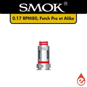 RÉSISTANCE 0.17 RGC RPM80 SMOK - Cigarettes électroniques