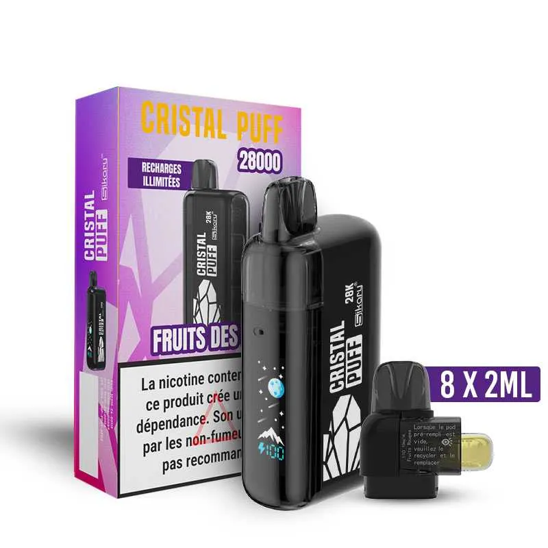 CRISTAL PUFF 28K - 20 MG - FRUITS DES BOIS - Cigarettes électroniques