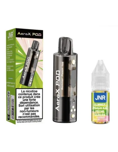 POD JNR AEROX 32K ET E-LIQUIDE 10ML - PÊCHE GLACÉE - Cigarettes électroniques
