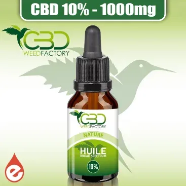 HUILE DE CBD NATURE 10% 1000MG - WEED FACTORY - CBD