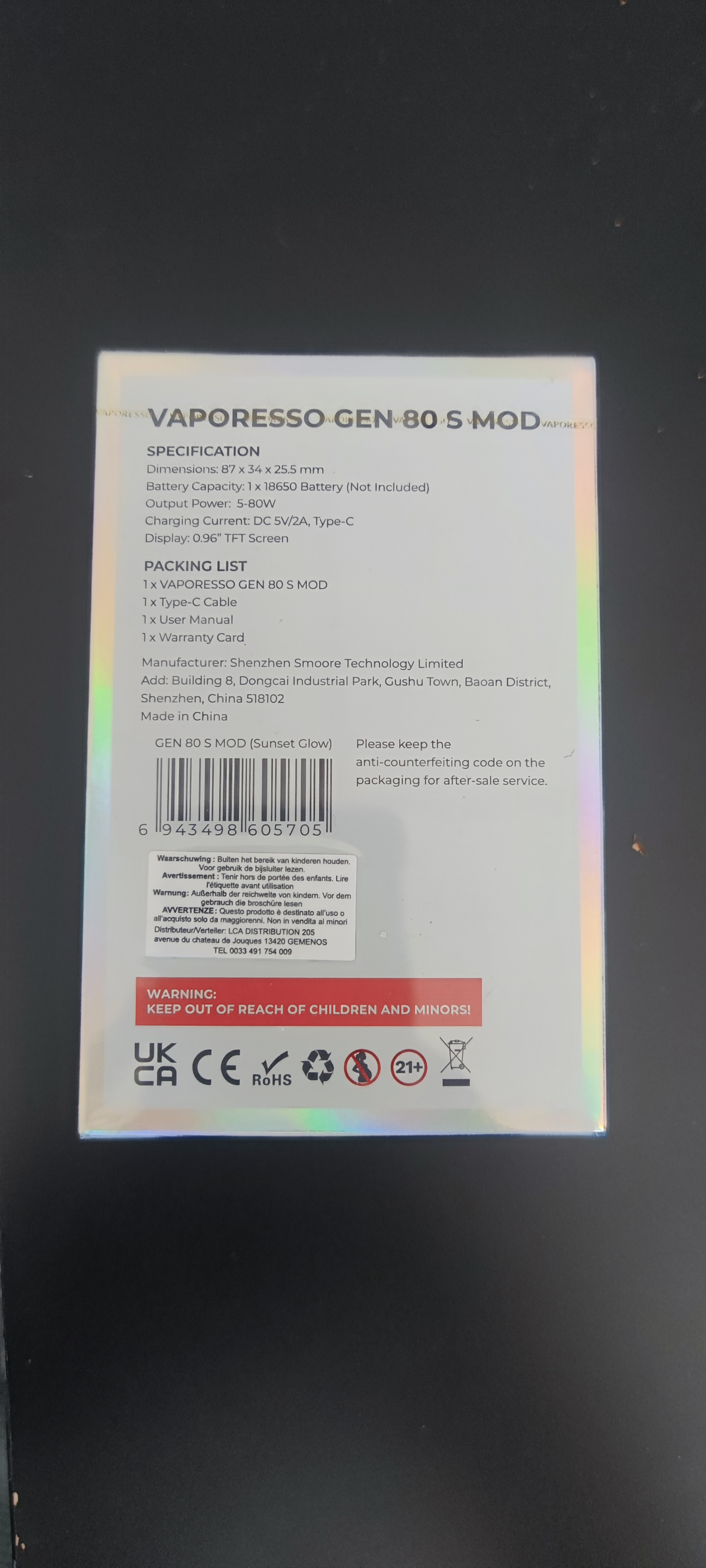 Photo secondaire 1 - Gen 80s Mod - Vaporesso Neuf occasion