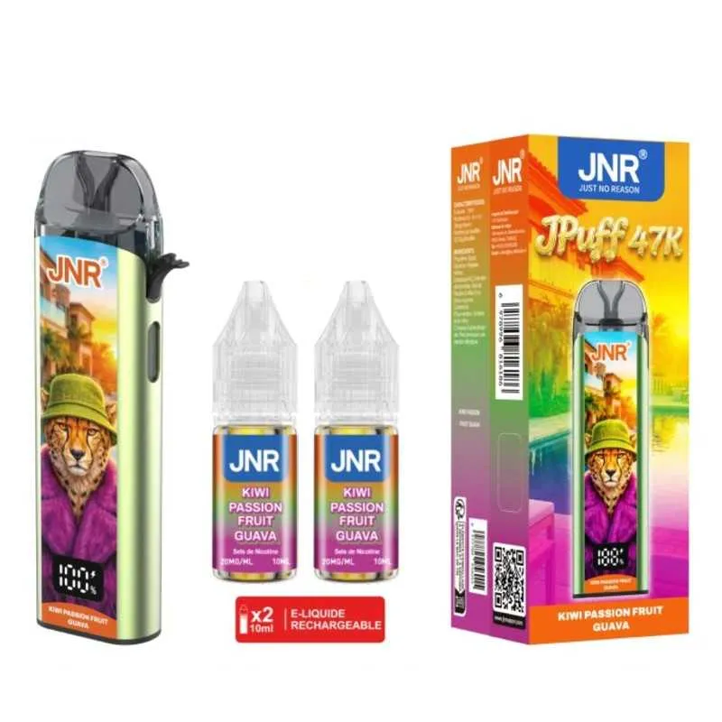 Comparer Puff JPuff 47K - JNR - 20 mg - Kiwi Passion Guava - Cigarettes électroniques avec un prix minimum de 16.90€