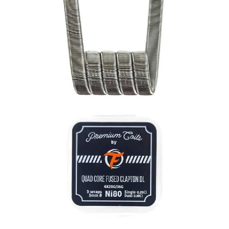 Comparer Coil Quad Core Fused Clapton DL Ni80 - Fumytech - Cigarettes électroniques avec un prix minimum de 3.60€