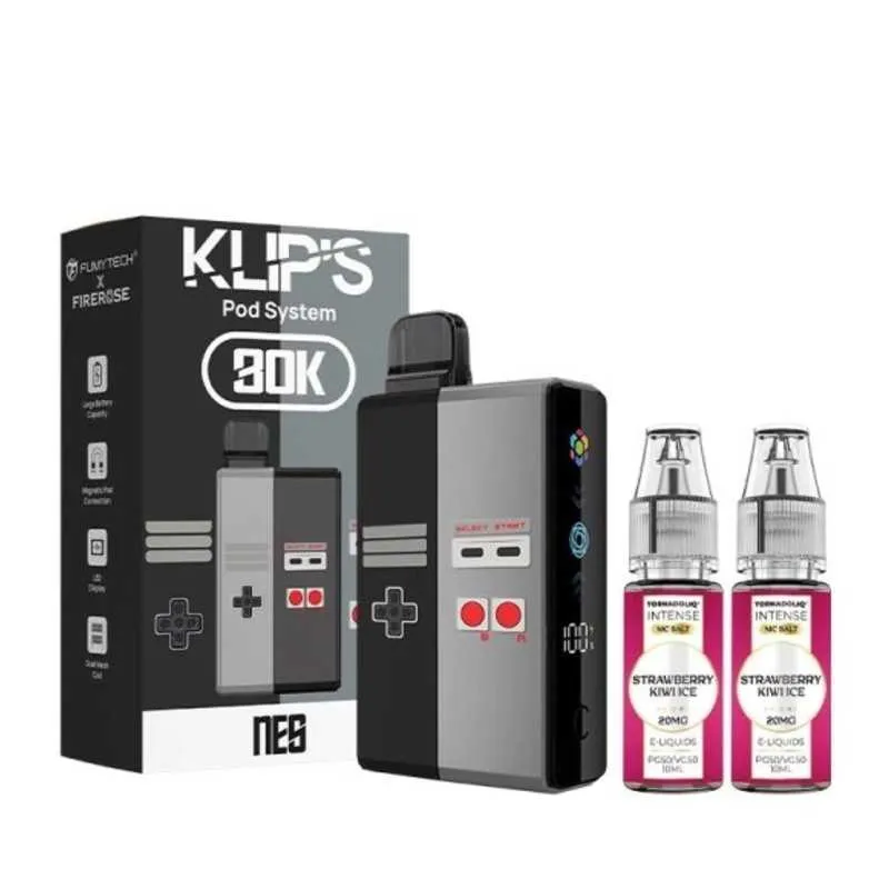 Comparer Puff Klip's 30K Fumytech X Tornadoliq - 20 mg - Strawberry Kiwi Ice - Cigarettes électroniques avec un prix minimum de 19.90€