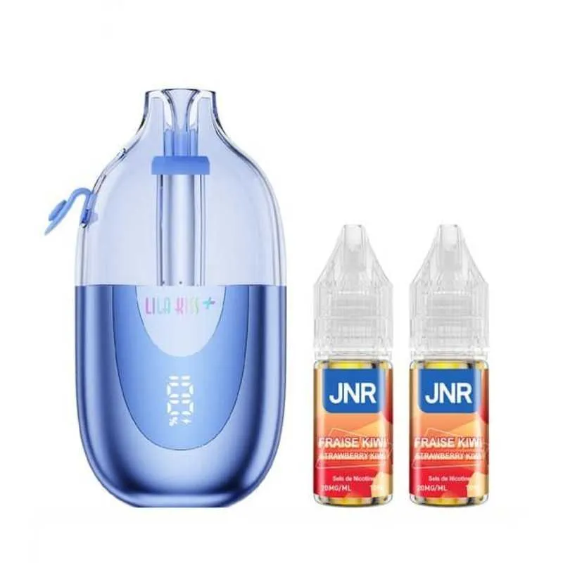 Comparer Puff Lila Kiss+ 46K JNR - 20 mg - Strawberry Kiwi - Cigarettes électroniques avec un prix minimum de 15.90€
