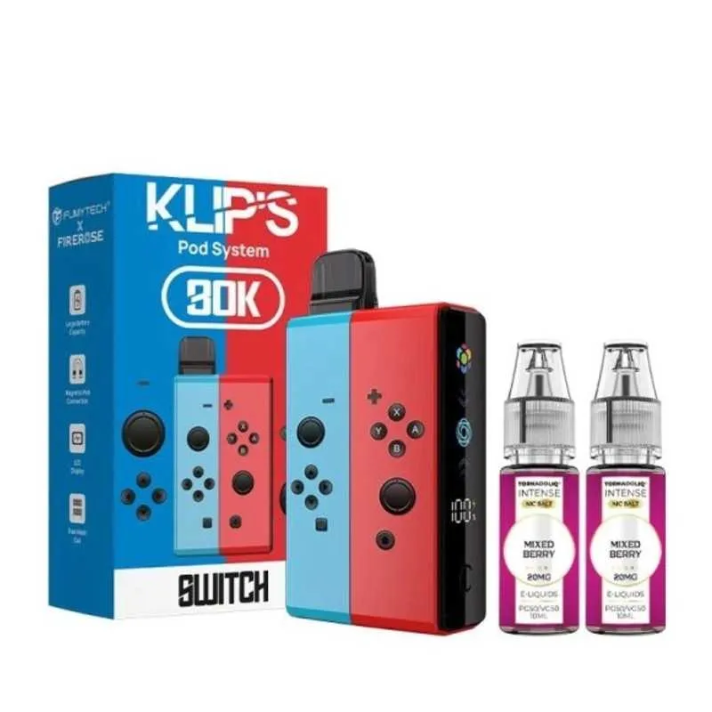 Comparer Puff Klip's 30K Fumytech X Tornadoliq - 20 mg - Mixed Berry - Cigarettes électroniques avec un prix minimum de 19.90€