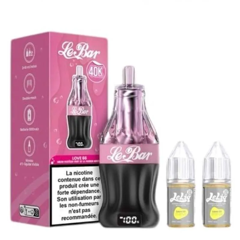 Comparer Puff LeBar 40K - 20 mg - Love 66 - Cigarettes électroniques avec un prix minimum de 18.90€