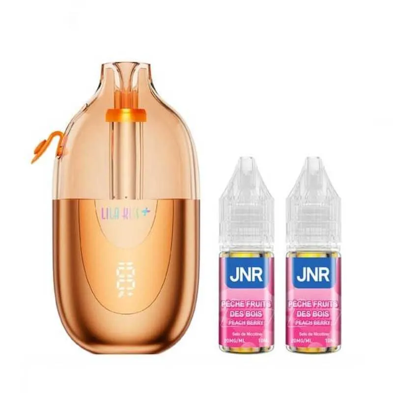 Comparer Puff Lila Kiss+ 46K JNR - 20 mg - Peach Berry - Cigarettes électroniques avec un prix minimum de 15.90€