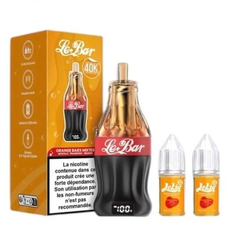 Comparer Puff LeBar 40K - 20 mg - Orange Baies Mixtes - Cigarettes électroniques avec un prix minimum de 18.90€