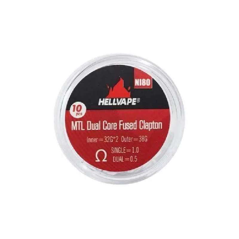 Comparer Coil Dual Core Fused Clapton Ni80 MTL - Hellvape - Cigarettes électroniques avec un prix minimum de 4.90€