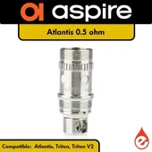 Comparer Résistance Atlantis 0.5 ohm Aspire - Cigarettes électroniques avec un prix minimum de 3.69€
