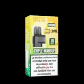 Comparer Cartouche Cristal Puff 28K (x8) - 10 mg  - Triple Mangue - Cigarettes électroniques avec un prix minimum de 9.90€
