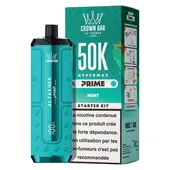 Comparer Puff Hypermax Prime 50K Crown Bar Al Fakher - 6 mg - Mint - Cigarettes électroniques avec un prix minimum de 19.90€