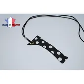Comparer PORTE E-CIGARETTE NOIR GRANDS POINTS BLANC étui fabrication française - Cigarettes électroniques avec un prix minimum de 1.59€