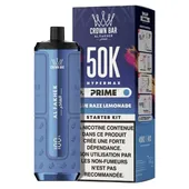 Comparer Puff Hypermax Prime 50K Crown Bar Al Fakher - 6 mg - Blue Razz Lemonade - Cigarettes électroniques avec un prix minimum de 19.90€