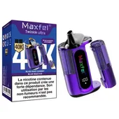 Comparer Puff Twinkle Ultra 40K Maxfel - 20 mg - Blue Razz Gummy / Blue Razz Ice - Cigarettes électroniques avec un prix minimum de 12.90€