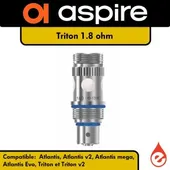 Comparer Résistance Triton 1.8 ohm Aspire - Cigarettes électroniques avec un prix minimum de 3.69€